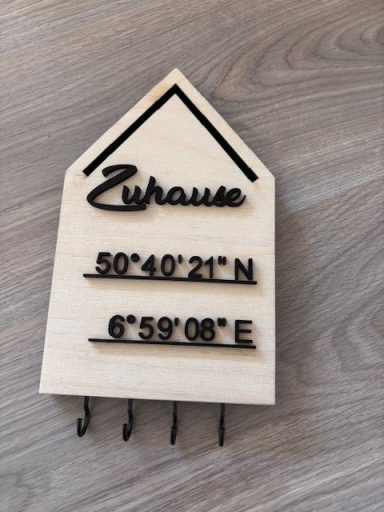 Zuhause Koordinaten Schlüsselboard